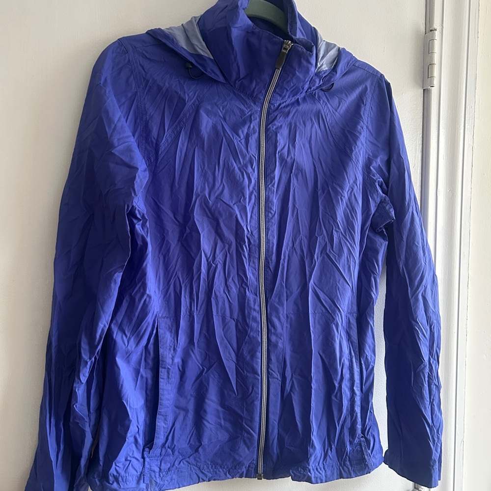 Lightweight Hooded Windbreaker Jacket - Vibrant Blue